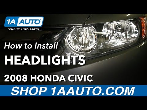 How to Replace Headlights 06-08 Honda Civic