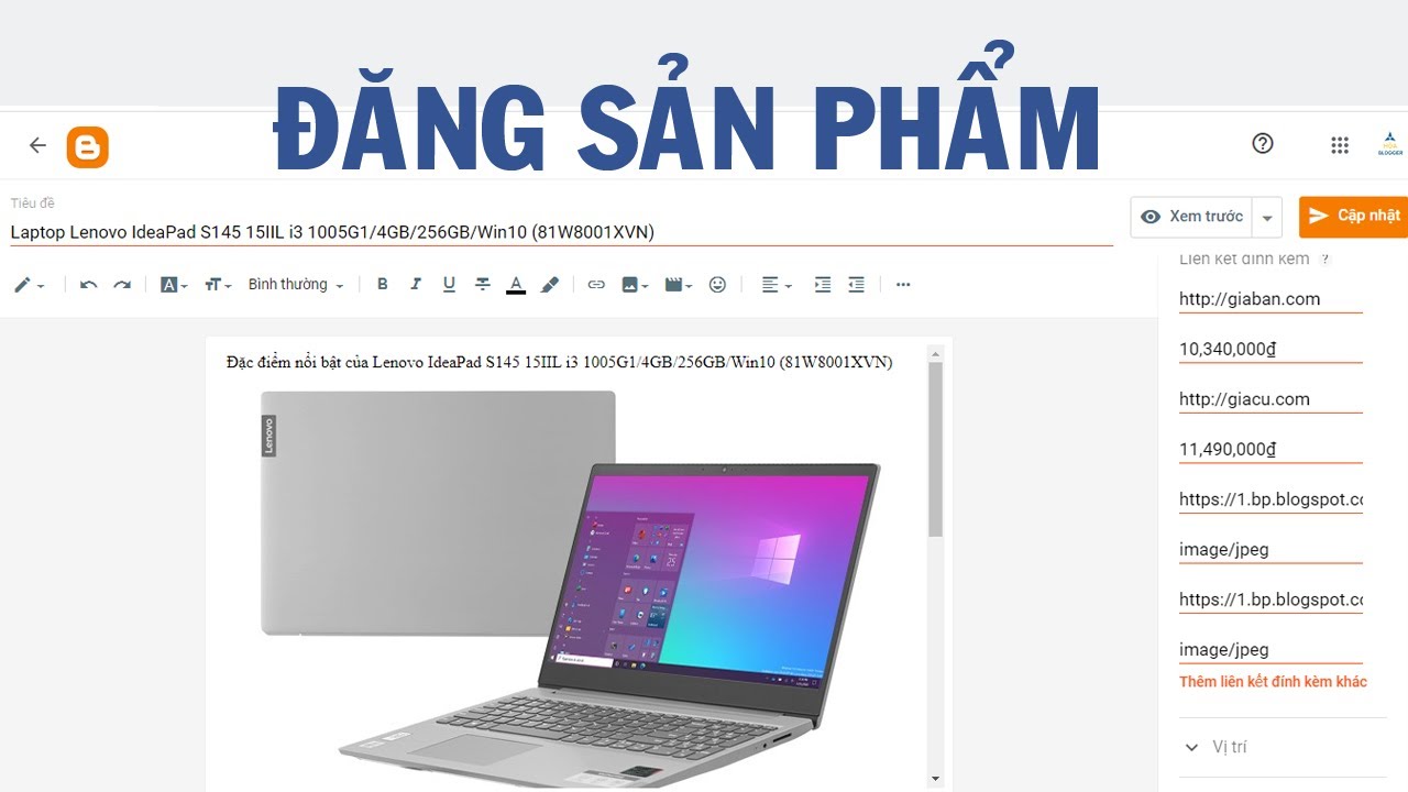 bloger  New  Cách đăng sản phẩm trên Blogger - Blogspot bán hàng