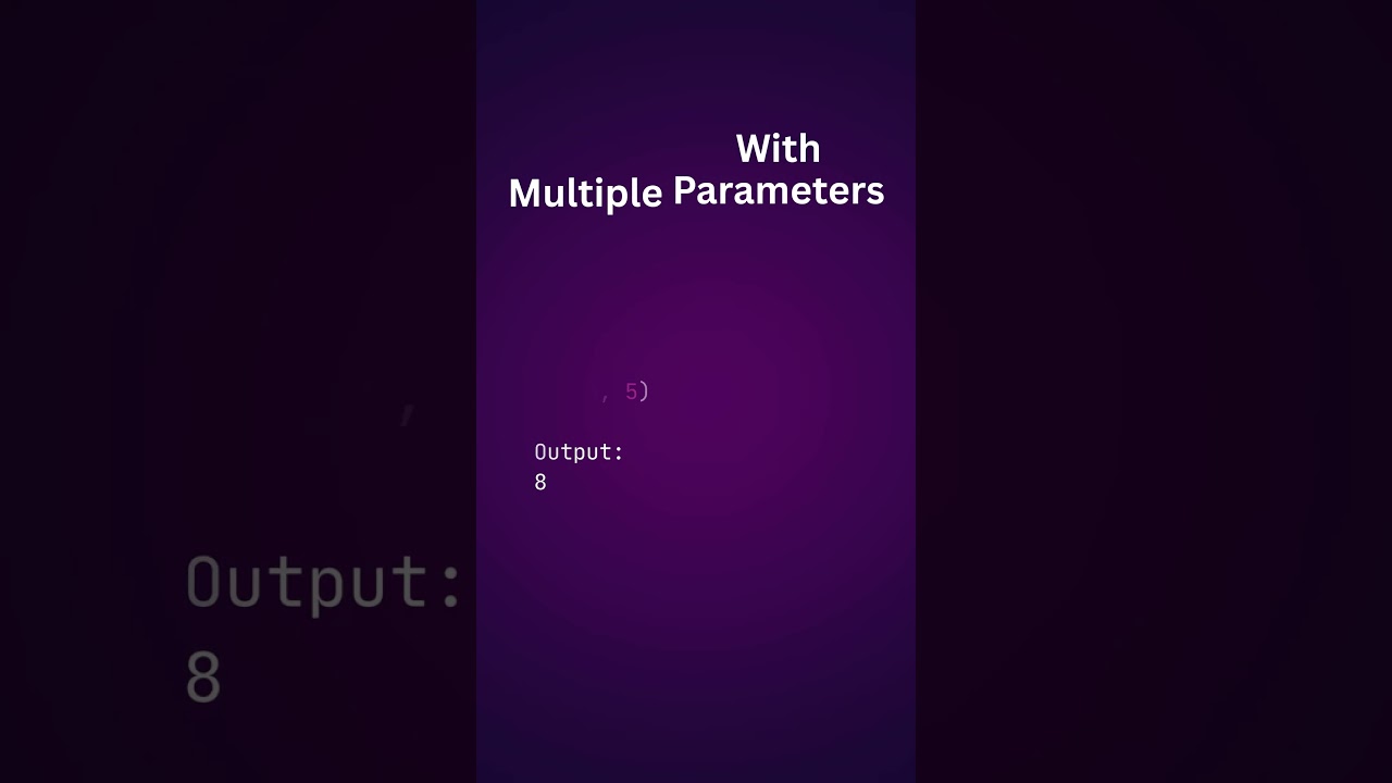 Function Parameters in Python | Python concepts under 2 minutes