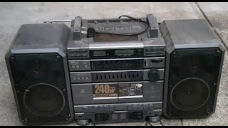 Famous SHARP CD-X9H (GY) 1991 twin cassette CD player and radio Net Worth