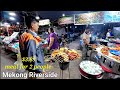 Mekong riverside view with delicious street food