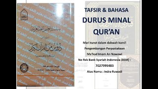 DURUS MINAL QURAN 1 ISTIADAZAH DAN BASMALAH