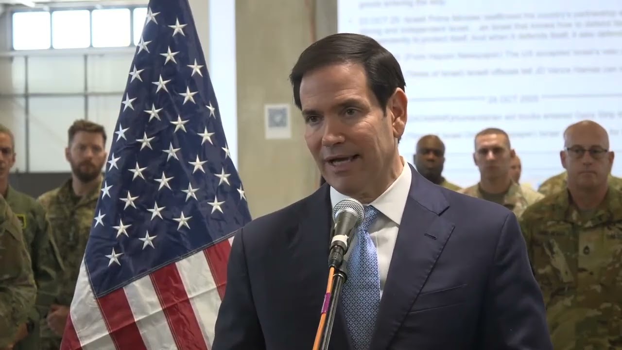 U.S. Secretary of State Marco Rubio at the Civil-Military Coordination Center