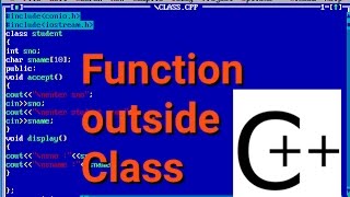 function outside the class in c++||c++ tutorials