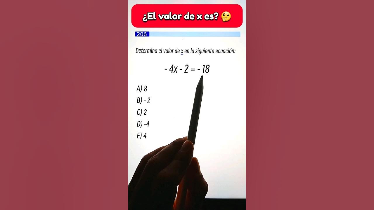 cu-l-es-el-valor-de-x-4x-2-18-math-algebra-shorts-431