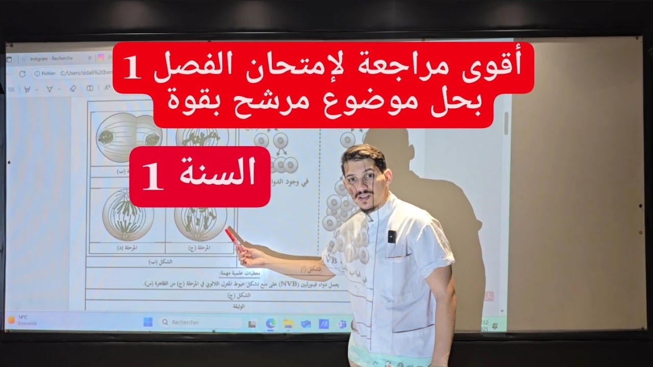 السنة 1 : أقوى مراجعة لإمتحان الفصل الأول بحل موضوع 🔥