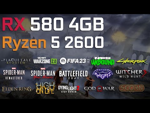 RX 580 4GB - Ryzen 5 2600 in 2023 - Test in 15 Games