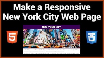 Make a Responsive New York City Web Page Using HTML5 / CSS3