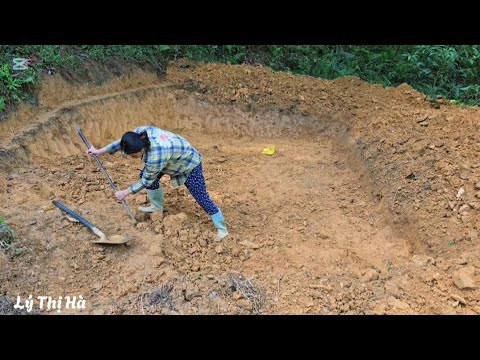 full video of digging a pond to stock fish @lý thị hà - YouTube