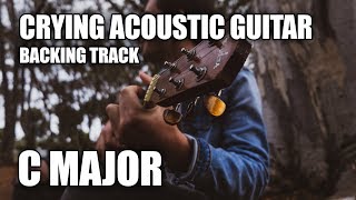 Vignette de la vidéo "Crying Acoustic Guitar Backing Track In C Major"