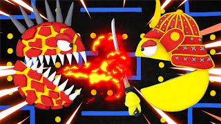 Samurai Pacman vs Lava Monster Battle | Pacman Stop Motion Game