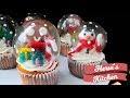 Cupcakes de Globo de Nieve