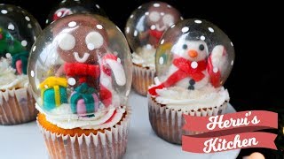 Cupcakes de Globo de Nieve