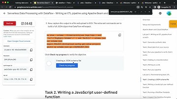 Data Processing with Dataflow - Writing an ETL pipeline using Apache Beam and Cloud Dataflow (Java)
