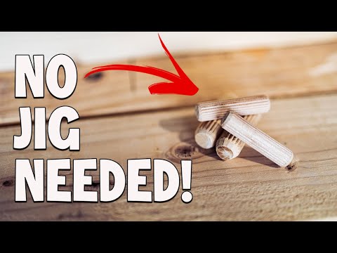 Woodworking Using Wooden Dowels (AWESOME HACK) and NO JIG NEEDED! Saves Time and Money!