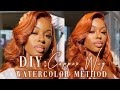 HOW TO:  DYE YOUR WIG COPPER/ORANGE "WATERCOLOR METHOD" IN 5 MINUTES | FT ARABELLA HAIR