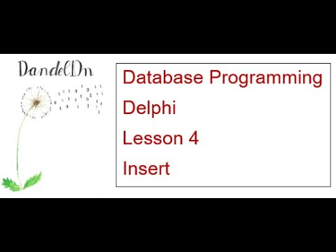 Database Programming Lesson 4 – Insert - YouTube