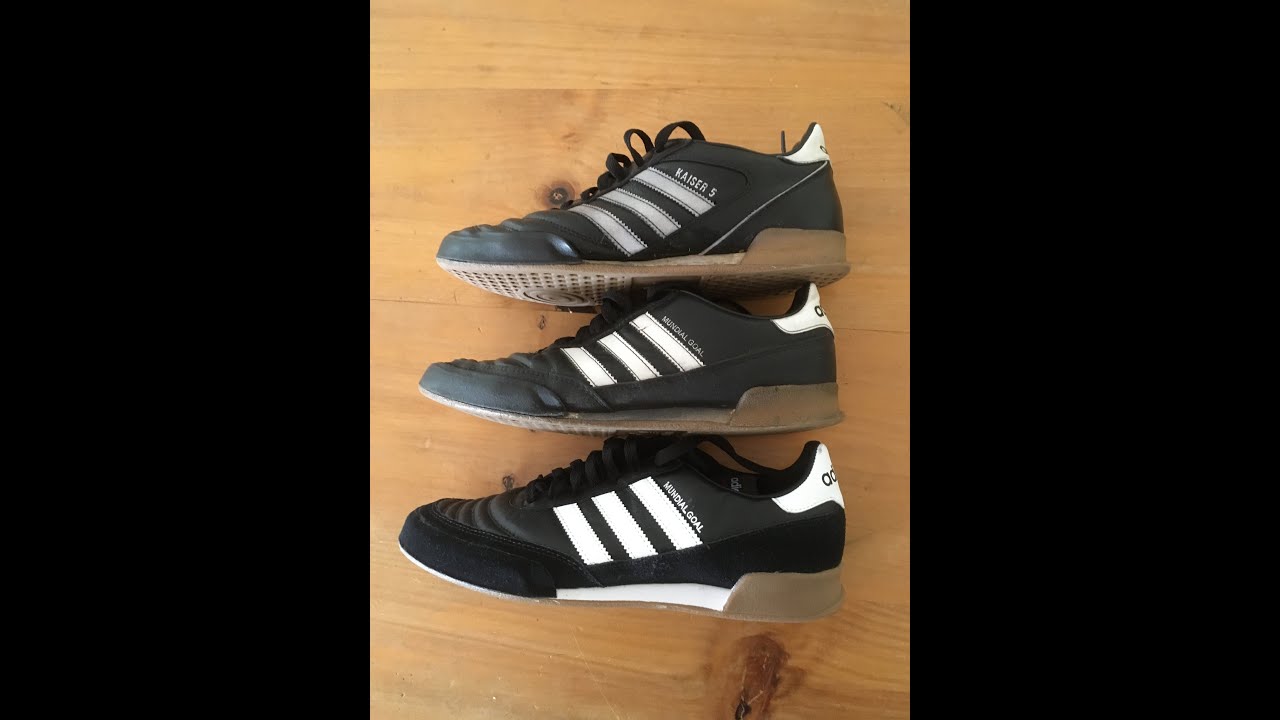 Anterior atlántico Produce Adidas Mundial Goal Indoor Football shoes - YouTube