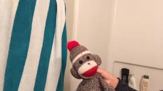 Sock Monkey’s bathtime!