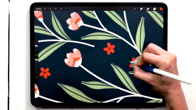 Paint Modern Gouache Florals on Your iPad in Procreate + 7 FREE Brushes -  In this class, I'll show …