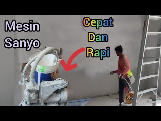 🛑cara cat dinding pakai alat Sanyo ‼️TKI Malaysia @abram channel class=