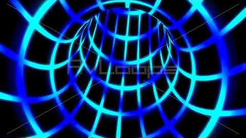 Fly Inside Blue Digital Tunnel Grid in Connected Secure Computer Network - IncrediVFX - AVloops