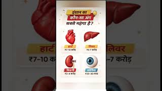 इंसान का सबसे महंगा अंग कौन सा है? #ytshorts #viralgk