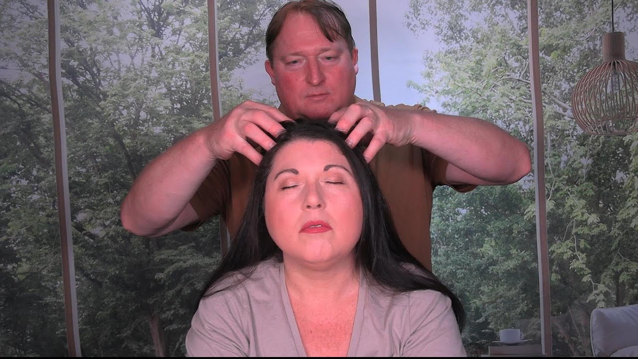 ASMR Real Person Scalp Massage feat @RelaxingSleepASMR (Massage Tools, Hair Brushing, Soft Spoken)
