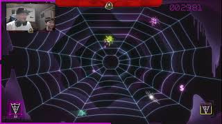 Hornet Nest Co-op Challenge! Black Widow: Recharged Atari Arcade Gameplay!