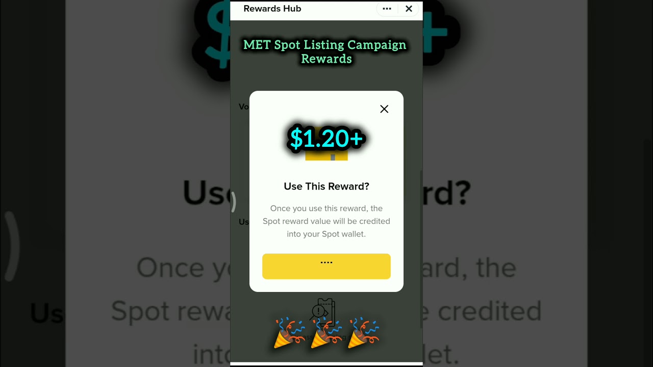 5 MET Received 🎉🎉 | Binance Spot Listing Campaign Rewards