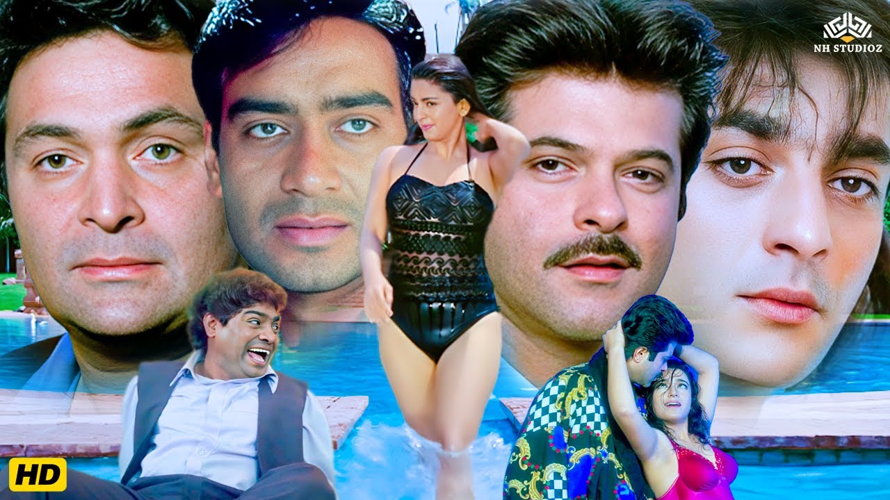 अजय देवगन काजोल ऋषि कपूर संजय दत्त और जोहनी लीवर का हिंदी रोमांटिक फुल लव स्टोरी मूवी