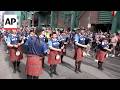 Scotland fans celebrate first FIFA World Cup win in 36 years with bagpipes in Boston