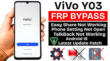 Vivo Y03 Android 15 Frp Lock Bypass 2026 (Without PC) EasyShare Not Working | Google Account Unlock