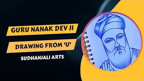 Guru Nanak Dev hi easy drawing with 