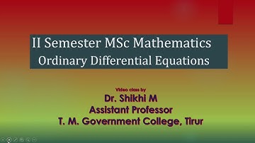 II Sem. MSc Mathematics- ODE class 15: Orthogonality property of Legendre polynomials
