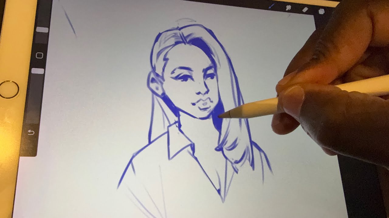 Procreate Sketch | Chill and Draw with me #procreate #drawing - YouTube