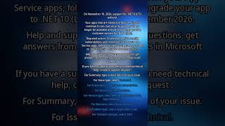 📰 App Service: Retirement: Support for .NET 8 (LTS) ends on November 10, 2026—upgrade you...