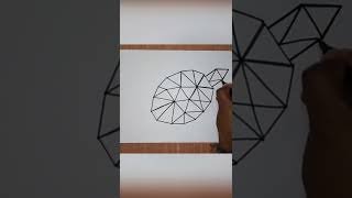3D turtle Drawing #shorts #youtubeshorts