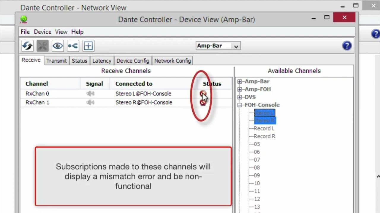BSS Dante Controller Adjusting Sample Rates YouTube