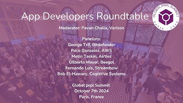 Global prpl Summit - App Developer Roundtable