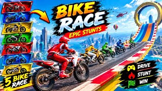 🏍️ Crazy 5 Bike Challenge! 🔥 Who Will Be The Winner?  screenshot 5