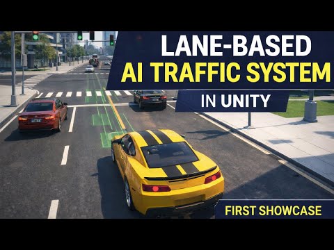 Lane-Based AI Traffic System in Unity | First Runtime Showcase