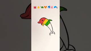 How To Draw Colorful Dolphin 🐬/#shorts #amazing #viralvideo #satisfying