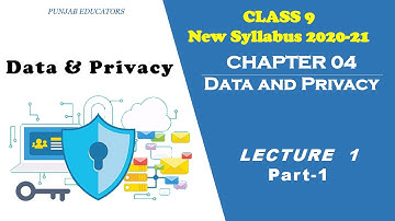 9th Class Computer science New Book 2020 | Ch 04 Lec 01 P-1 | Data and Privacy