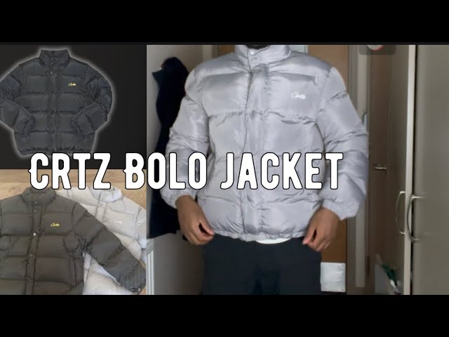 Corteiz Bolo Puffer Jacket - Size Medium - Silver - Brand New