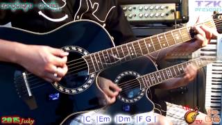 Video thumbnail of "အလွမ်းများ-လေးဖြူ Long gone-Fair Warning [TZK Guitar TV]"