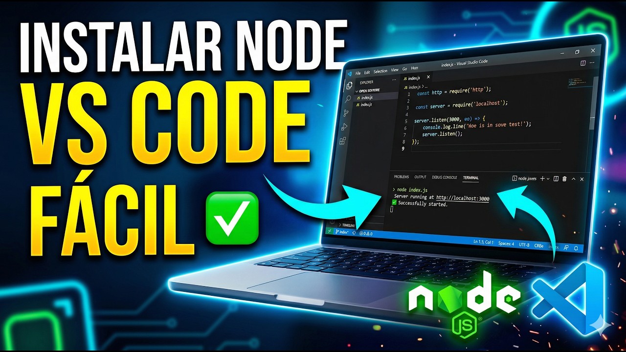 Como instalar Node JS en Visual Studio Code (PASO A PASO SIN ERRORES ...