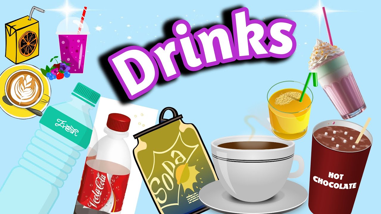 Kids vocabulary | Drinks | learn English for kids | drinks names for kids | kids English
