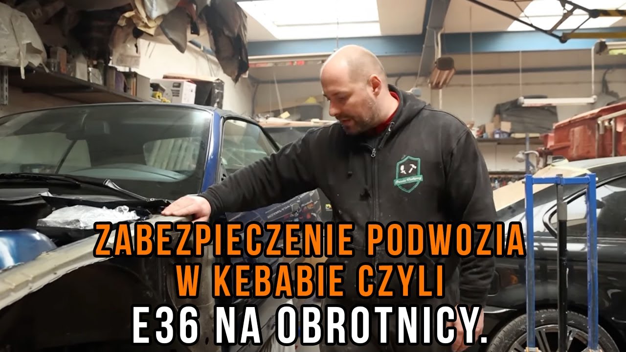 Zabezpieczenie podwozia w Kebabie czyli e36 na obrotnicy.