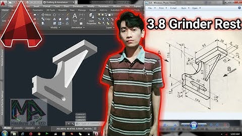 Tutorial AutoCAD - 3.8 Grinder Rest